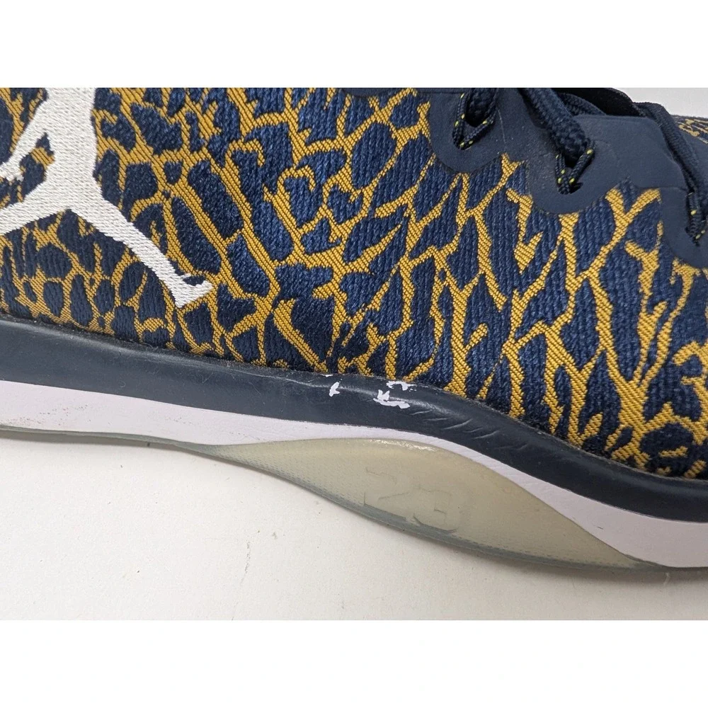 Nike Air Jordan Trainer 1 Low Michigan Wolverines Navy Maize Men's Shoes Size 12